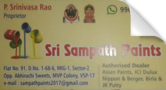 Sri Sampath Paints MVP Colony in Visakhapatnam Vizag,MVP Colony In Visakhapatnam, Vizag