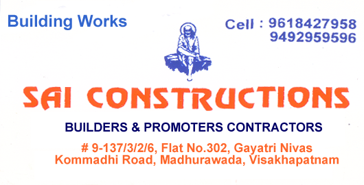 Sai Constructions Madhurawada in Visakhapatnam Vizag,Madhurawada In Visakhapatnam, Vizag