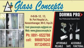 Glass Concepts in visakhapatnam,Narasimha nagar In Visakhapatnam, Vizag