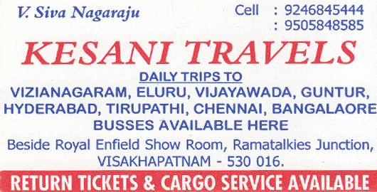 Kesani Travels Ramatalkies in Visakhapatnam Vizag,Ramatalkies In Visakhapatnam, Vizag