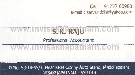 S.K.Raju Professional Accountant,Maddilapalem In Visakhapatnam, Vizag