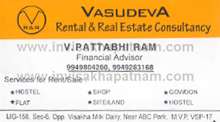 Vasdeva Rental Realestate consultancy,MVP Colony In Visakhapatnam, Vizag