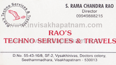 RAOs TECHN SERVICESAndTRAVELS,Seethammadhara In Visakhapatnam, Vizag