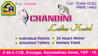 Chandini Ladies Hostel in Visakhapatnam Vizag,Rama Talkies In Visakhapatnam, Vizag
