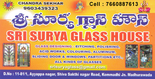 Sri Surya Glass House Madhurawada in Visakhapatnam Vizag,Madhurawada In Visakhapatnam, Vizag