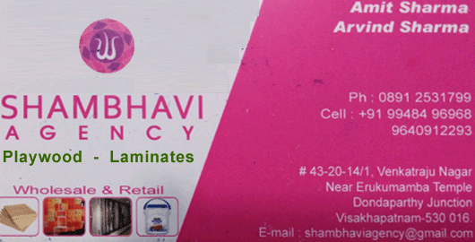 Shambhavi Agency Dondaparthy in Visakhapatnam Vizag,dondaparthy In Visakhapatnam, Vizag