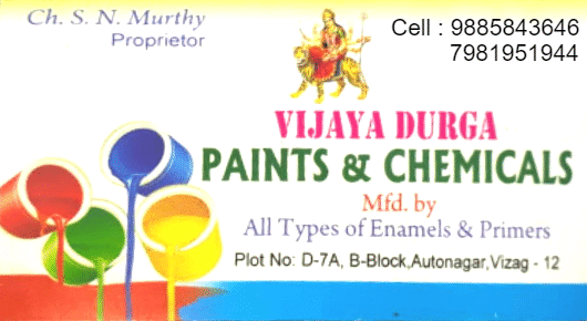 Vijaya Durga Paints and Chemicals Enamels Primers Autonagar in Visakhapatnam Vizag,Auto Nagar In Visakhapatnam, Vizag