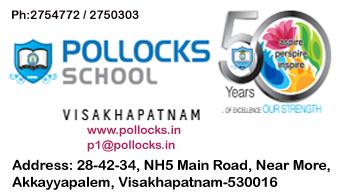 Pollocks School in viaskhapatnam,Akkayyapalem In Visakhapatnam, Vizag