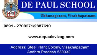 De Paul School in visakhapatnam,Steel plant In Visakhapatnam, Vizag