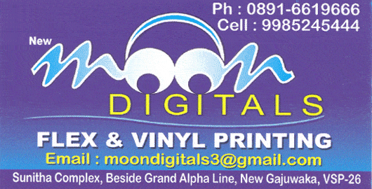 New Moon Digitals Flex And Vinyl Printing New Gajuwaka in Visakhapatnam Vizag,New Gajuwaka In Visakhapatnam, Vizag