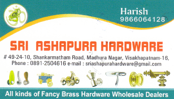 Sri Ashapura Hardware Shankarmatham Road Madhura Nagar in Visakhapatnam Vizag,madhuranagar In Visakhapatnam, Vizag