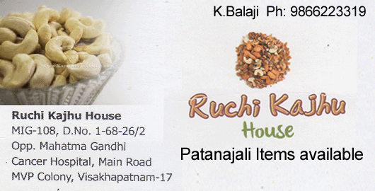 Ruchi Kajhu House in visakhapatnam,MVP Colony In Visakhapatnam, Vizag