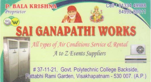 Air Conditioner Rentals and Suppliers in Visakhapatnam (Vizag) near Pattabireddy gardens