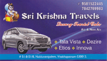 Sri Krishna Travels Nakkavanipalem in vizag visakhapatnam,Nakkavanipalem In Visakhapatnam, Vizag