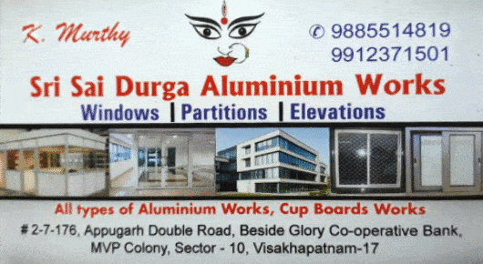 Sri Sai Durga Aluminium Works Elevations Windows MVP Colony in Visakhapatnam Vizag,MVP Colony In Visakhapatnam, Vizag