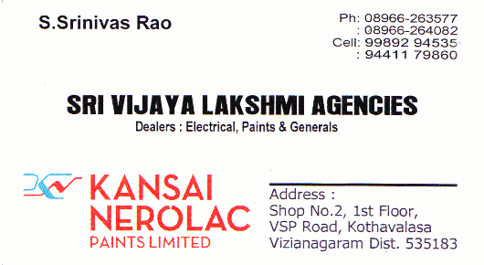 Sri Vijaya Lakshmi Agencies in Kothavalasa Vizianagaram,kothavalasa In Visakhapatnam, Vizag