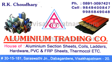 aluminium trading co dabagardens,Dabagardens In Visakhapatnam, Vizag