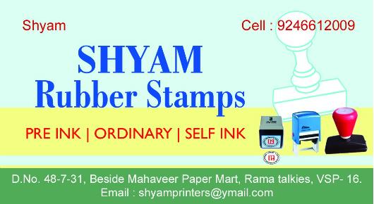 Shyam Rubber Stamps in Visakhapatnam (Vizag) near Rama Talkies
