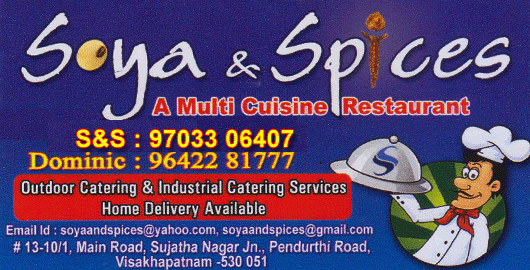 Soya And Spices Sujatha Nagar in Visakhapatnam Vizag,Sujatha nagar In Visakhapatnam, Vizag