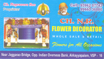 CHNR flower decorator akkayyapalem visakhapatnam vizag,Akkayyapalem In Visakhapatnam, Vizag