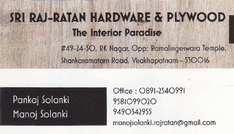 Sri Raj Ratan Hardware And Plywood Shankaramatam Road in Visakhapatnam Vizag,Sankaramattam In Visakhapatnam, Vizag