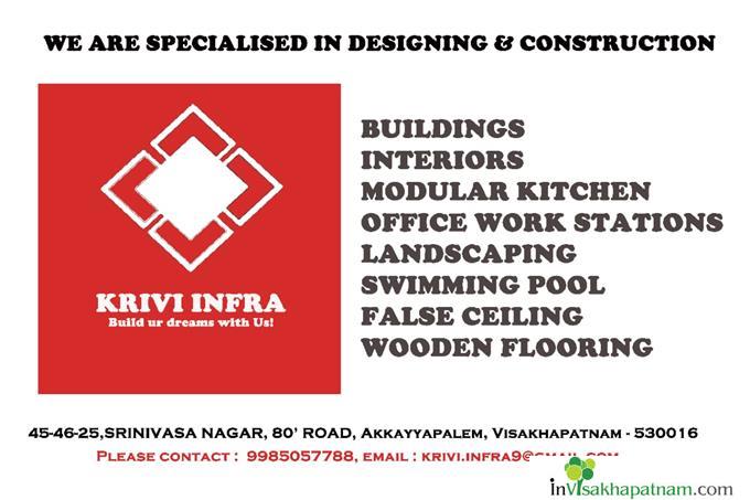 krivi infra Building Constructions Interior works Modular Kitchen Swimming Pool Landscaping Container homes offices