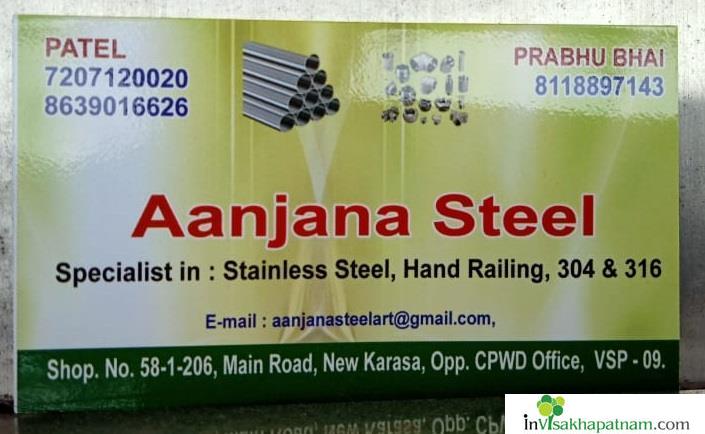 aanjana Steels Fabrication works Stainless Steel Hand Railing vizag visakhapatnam