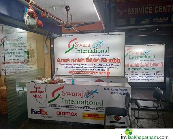Swaraj International Couriers and Cargo Services near Seethammadhara in Visakhapatnam vizag