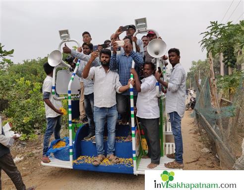 sv engineering bus body building works political campain vans pracharadham vizag visakhapatnam